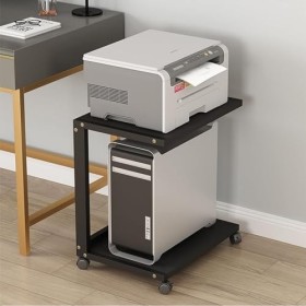 YCOVSFP Support Audio Ouvert à 2 Niveaux, Support for Lecteur multimédia, Armoire Multifonction sur Pied for Maison/Bureau/Au