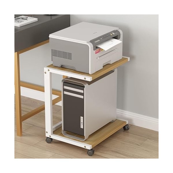 YCOVSFP Support Audio Ouvert à 2 Niveaux, Support for Lecteur multimédia, Armoire Multifonction sur Pied for Maison/Bureau/Au