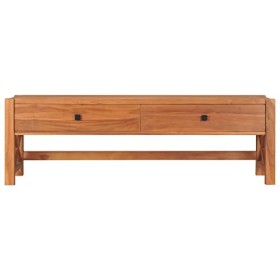 vidaXL Meuble TV avec tiroirs 120x40x45 cm Bois de Teck Solide