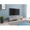 PIASKI Meuble TV 140/180 cm LOWBOARD A, Meuble TV, Meuble TV, Meuble TV 140 cm, Blanco Gris LED 