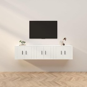 VEEKI Meuble TV, Meuble TV Suspendu, Meuble, Meuble TV avec Rangement，Meuble Industriel, Convient pour Salon ou Chambre, Meub
