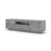 BIM Furniture Meuble TV Aura avec 3 Portes en Bois - Gris Béton - L 150 X P 37 X H 36-42 Cm
