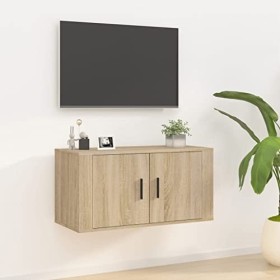 vidaXL Meuble TV Mural Chêne Sonoma 80x34,5x40 cm