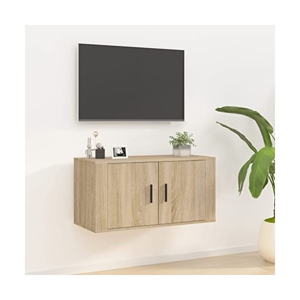 vidaXL Meuble TV Mural Chêne Sonoma 80x34,5x40 cm