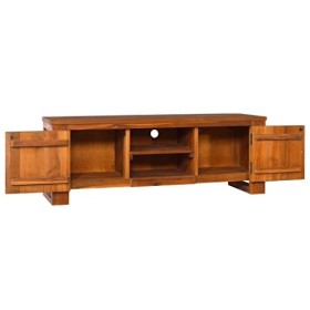 Générique Meuble TV 110x30x40 cm Bois de Teck Massif, 18.42 kg, 289068, Meubles, Meubles TV