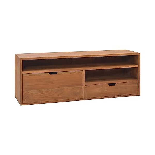 Générique Meuble TV 110x30x40 cm Bois de Teck Massif,29.6 KG,326119, Meubles, Meubles TV