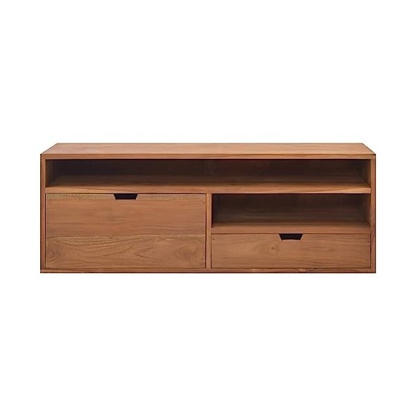 Générique Meuble TV 110x30x40 cm Bois de Teck Massif,29.6 KG,326119, Meubles, Meubles TV