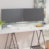 ZEYUAN Meuble TV/de Moniteur 120 x 30 x 13 cm Verre Transparent,Meuble TV,Meuble TV Moderne,Meuble de Salon