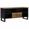 ZEYUAN Meuble TV 100x33x46 cm Bois de manguier et dingénierie,Meuble TV,Table Basse Salon Meuble TV,Table Basse LED Couleurs