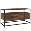 DCRAF Centres de divertissement et meubles TV, meuble TV en chêne fumé 80 x 35 x 45 cm en bois dingénierie