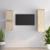 Camerina Meubles TV 3 pcs Bois Massif de pin,Meuble TV,Meuble TV Moderne,Meuble de Salon