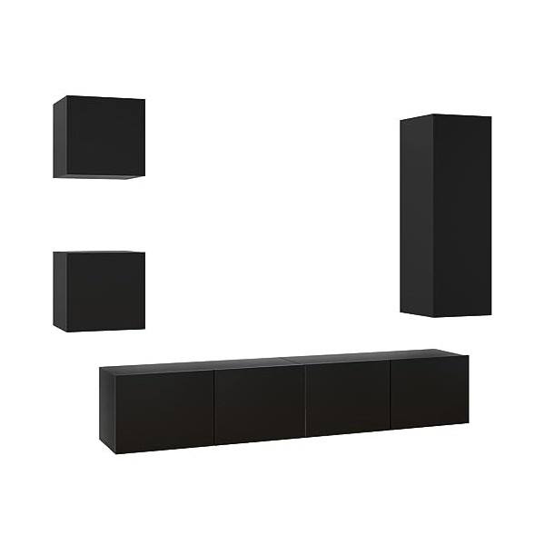 vidaXL Ensemble de Meubles TV 5 pcs Centres de Divertissement Armoires Multimédia Meubles de Salle de Séjour Intérieur Chêne 