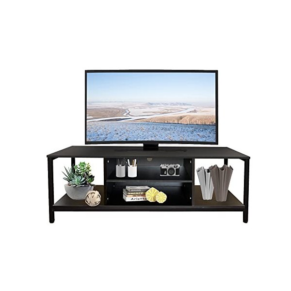 Jahof Meuble TV pour TV jusquà 65", console TV avec étagères, meuble TV avec rangement ouvert pour salon, salle de divertiss