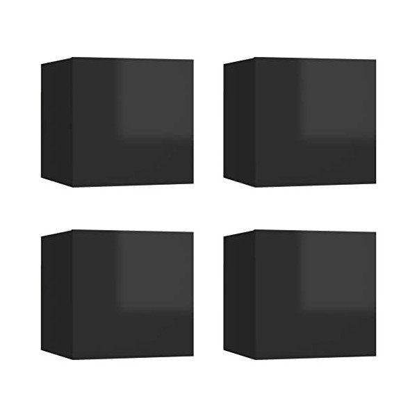 vidaXL 2X Meubles TV Muraux Centre de Divertissement Armoire Suspendue Meuble Stéréo Salon Salle de Séjour Maison Intérieur C