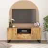 VEEKI Meuble TV, Meuble TV Suspendu, Meuble TV Industriel, Meuble TV Bois, Meuble Chambre, Convient pour Salon ou Chambre, 10