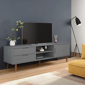 VEEKI Meuble TV, Meuble TV Suspendu, Meuble TV Industriel, Meuble TV Bois, Meuble Chambre, Convient pour Salon ou Chambre, MO
