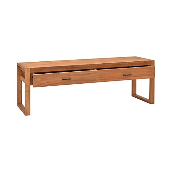 Générique Meuble TV 140x40x45 cm Bois de Teck,22 KG,325273, Meubles, Meubles TV