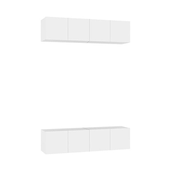 vidaXL 4X Meubles TV Armoires Stéréo Centres de Divertissement Meubles de Salon Salle de Séjour Maison Intérieur Noir 60x30x3