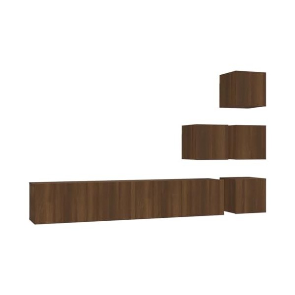 Générique Meuble TV Mural Chêne Marron Bois dingénierie,50.9 KG,3114581, Meubles, Meubles TV