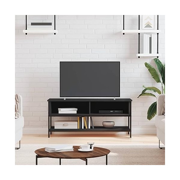 Meuble TV de jardin en bois dingénierie Noir 100 x 35 x 45 cm