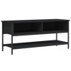 Meuble TV de jardin en bois dingénierie Noir 100 x 35 x 45 cm
