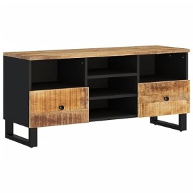 ZEYUAN Meuble TV 100x33x46 cm Bois de manguier et dingénierie,Meuble TV,Table Basse Salon Meuble TV,Table Basse LED Couleurs