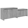 RAUGAJ Centres de divertissement et meubles TV - Meuble TV - Gris Sonoma - 146,5 x 35 x 50 cm - Bois dingénierie