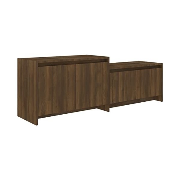 RAUGAJ Centres de divertissement et meubles TV - Meuble TV en chêne marron - 146,5 x 35 x 50 cm - En bois dingénierie