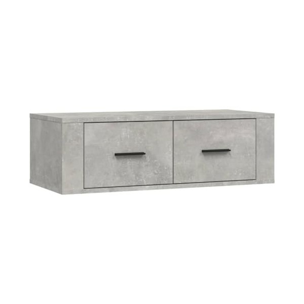 VEEKI Meuble TV, Meuble TV Suspendu, Meuble TV Industriel, Meuble TV Bois, Meuble Chambre, Convient pour Salon ou Chambre, Su