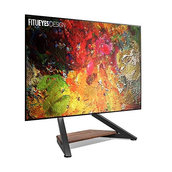 FITUEYES Design Support TV sur Pied pour TV 55-85 Pouces Angle Réglable±20° pour Maison, Salon, Conférence Série Eiffel