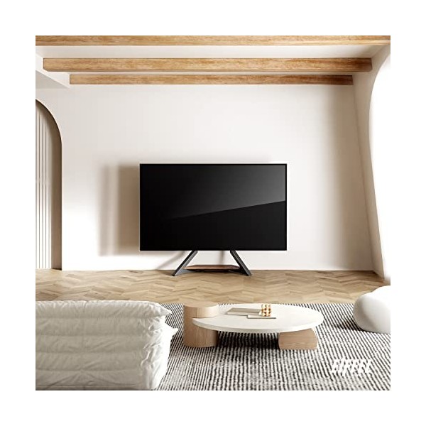FITUEYES Design Support TV sur Pied pour TV 55-85 Pouces Angle Réglable±20° pour Maison, Salon, Conférence Série Eiffel