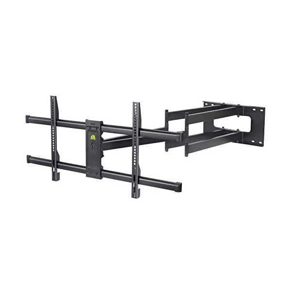 FORGING MOUNT Support TV mural longue portée 109cm Double bras articulé Entièrement mobile, Inclinable Pivotant Support TV po