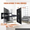 FORGING MOUNT Support TV mural longue portée 109cm Double bras articulé Entièrement mobile, Inclinable Pivotant Support TV po