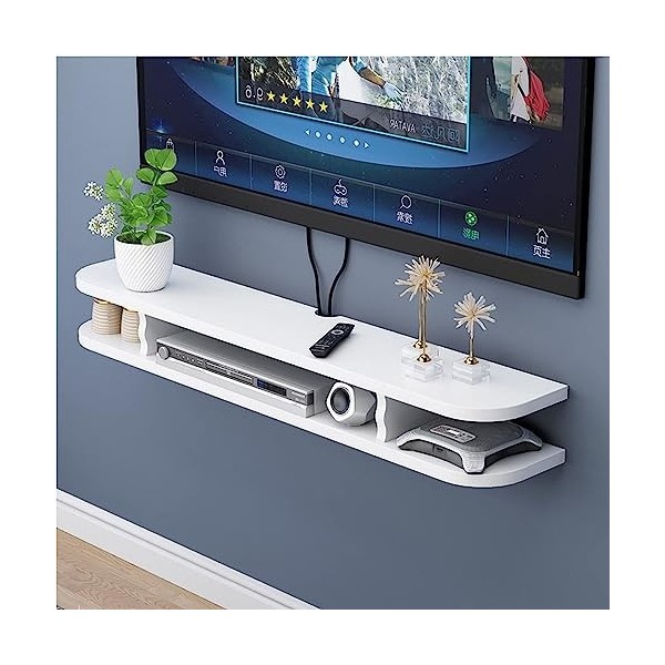 Meuble TV Suspendu - Meuble TV Flottant Étagère Mural - Meuble TV Mural, Meuble De Télévision À Étagère Murale À Câbles Caché