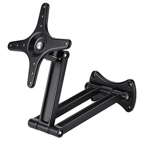 Zerone Support TV mural articulé Full Motion Support TV pour écran plat TV LED LCD 10-27 pouces, inclinable à 90 degrés, pivo