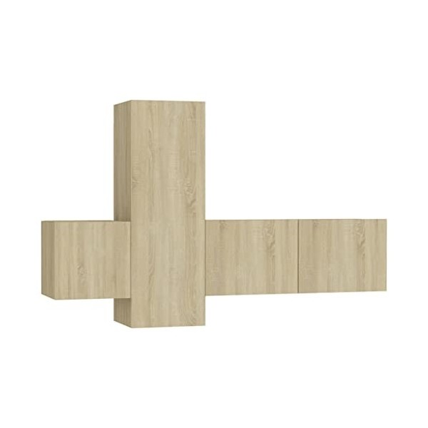 VEEKI Meuble TV, Meuble TV Suspendu, Meuble, Meuble TV avec Rangement，Meuble Industriel, Convient pour Salon ou Chambre, Ense