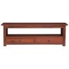 Meuble TV Marron 115x30x40 cm Bois dacajou Massif - Banc TV, Meuble TV Suspendu, Convient pour Salon ou Chambre