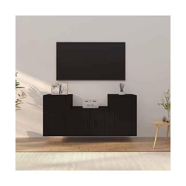 VEEKI Meuble TV, Meuble TV Suspendu, Meuble TV Industriel, Meuble TV Bois, Meuble Chambre, Convient pour Salon ou Chambre, En