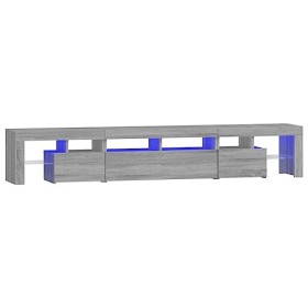 Générique Meuble TV avec lumières LED Sonoma Gris 230x36,5x40 cm, 48.7 kg, 3152792, Meubles, Meubles TV