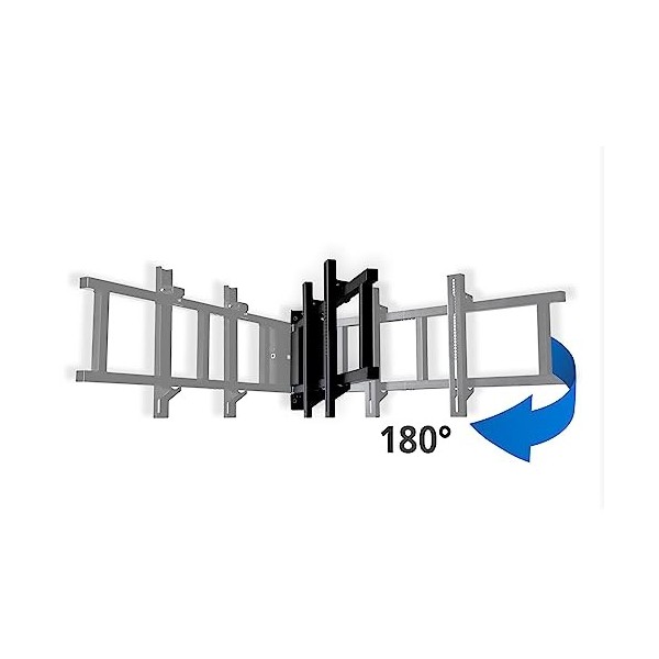Support Mural TV motorisé - Pivotant jusquà 180° - Ascenseur Télécommandé pour Écran Plat de 30-65" - Charge jusquà 30 kg -