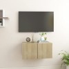 VEEKI Meuble TV, Meuble TV Suspendu, Meuble, Meuble TV avec Rangement，Meuble Industriel, Convient pour Salon ou Chambre, Susp