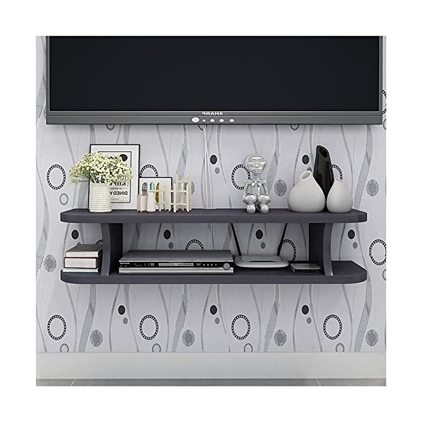 Meuble TV Meuble TV Unités Murales pour Salon Console Média Meuble TV Meuble Mural Unité De Divertissement Flottant 3 Compart