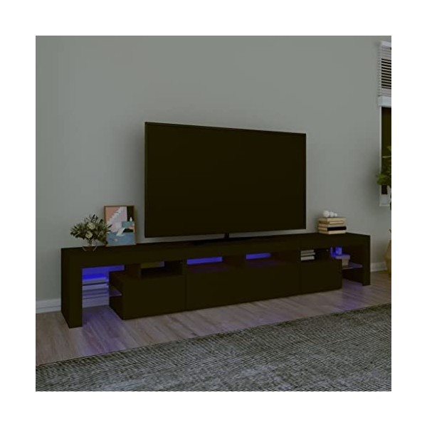 Générique Meuble TV avec lumières LED Noir 230x36,5x40 cm, 49 kg, 3152787, Meubles, Meubles TV