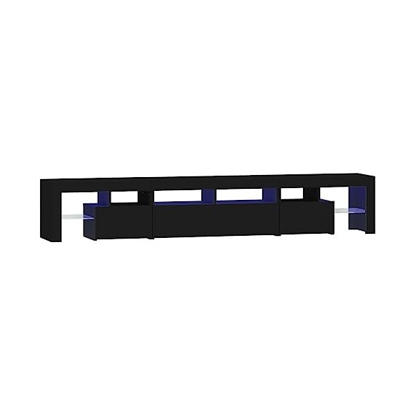 Générique Meuble TV avec lumières LED Noir 230x36,5x40 cm, 49 kg, 3152787, Meubles, Meubles TV