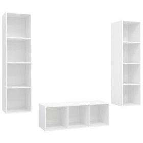 Générique Ensemble de Meuble TV 3 pcs Blanc Aggloméré,66.5 KG,3079754, Meubles, Meubles TV