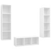 Générique Ensemble de Meuble TV 3 pcs Blanc Aggloméré,66.5 KG,3079754, Meubles, Meubles TV