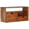 Générique Meuble TV 80x30x42 cm Bois dacacia Massif,19.6 KG,340302, Meubles, Meubles TV