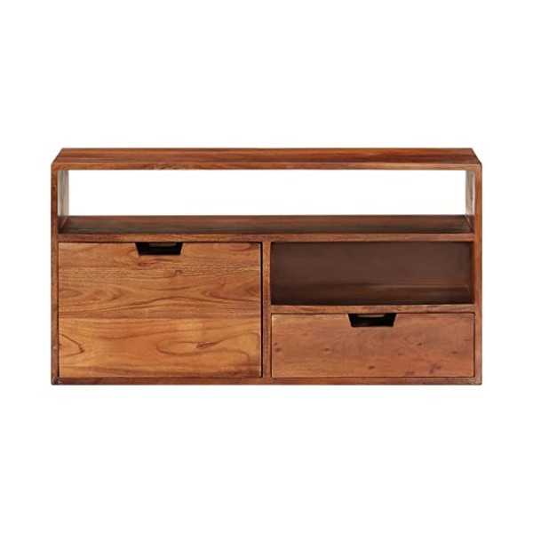 Générique Meuble TV 80x30x42 cm Bois dacacia Massif,19.6 KG,340302, Meubles, Meubles TV