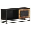 Générique Meuble TV 90x30x40 cm Bois de manguier Brut,13.1 KG,323150, Meubles, Meubles TV