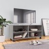 RAUGAJ Centres de divertissement et meubles TV - Meuble TV avec roulettes - Gris Sonoma - 90 x 35 x 35 cm - Bois dingénierie